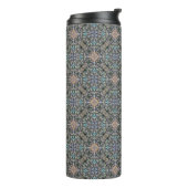 Abstracte Succulente Tuin Rosette Trellis Pattern Thermosbeker (Gedraaid links)
