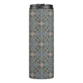 Abstracte Succulente Tuin Rosette Trellis Pattern Thermosbeker (Achterkant)