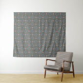 Abstracte Succulente Tuin Rosette Trellis Pattern Wandkleed (In Situ (horizontaal))