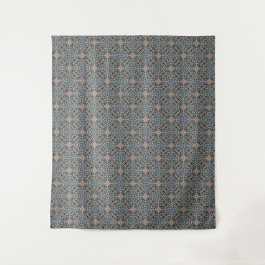 Abstracte Succulente Tuin Rosette Trellis Pattern Wandkleed (Voorkant)