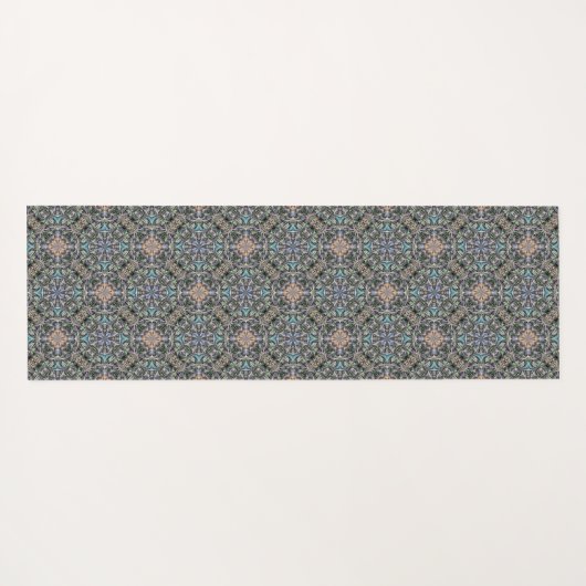 Abstracte Succulente Tuin Rosette Trellis Pattern Yogamat (Achterkant (horizontaal))