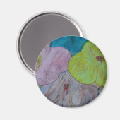 Abstracte Summer Floral Magnet Magneet (Voorkant / Achterkant)