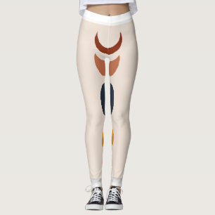Abstracte Sun Moon Boho Posters Leggings