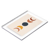 Abstracte Sun Moon Boho Posters Notitieboek (Linkerzijde)