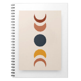 Abstracte Sun Moon Boho Posters Notitieboek