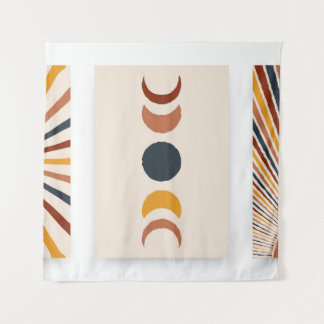 Abstracte Sun Moon Boho Posters Wandkleed