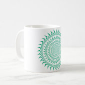 Abstracte Sun Vortex Coffee Mok (Voorkant links)