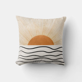 Abstracte Sunrise Ocean Waves Modern Sierkussen