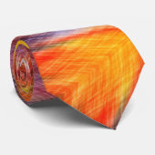 Abstracte Sunset Kleuren Stropdas (Opgerold)