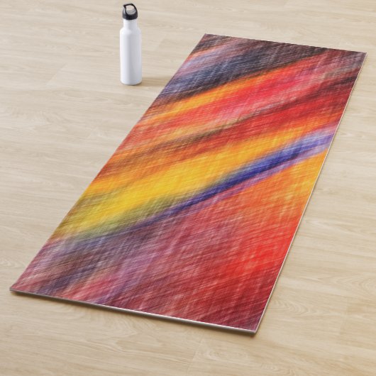 Abstracte Sunset Kleuren Yoga Mat (In situ)