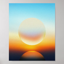 Abstracte Sunset Sphere illustratie Muurkunst