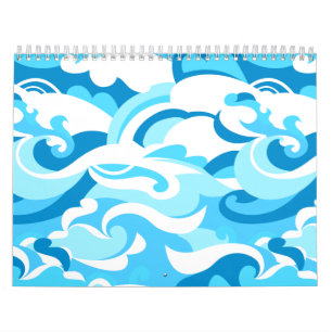 Abstracte surf golven kalender