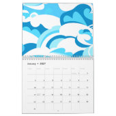 Abstracte surf golven kalender (Jan 2027)