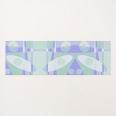 Abstracte Surfende Paarse groene Yoga Mat (Achterkant (horizontaal))