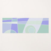 Abstracte Surfende Paarse groene Yoga Mat (Voorkant (horizontaal))