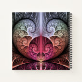 Abstracte Surreal Fantasy Fractal Name Notitieboek (Achterkant)