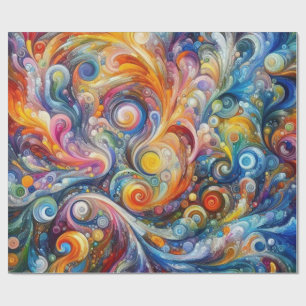 Abstracte Swirl Color Art Cadeaupapier