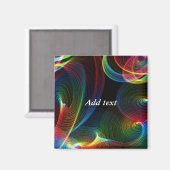 Abstracte Swirls, koelkastmagneet sjabloon Magneet (Voorkant / Achterkant)