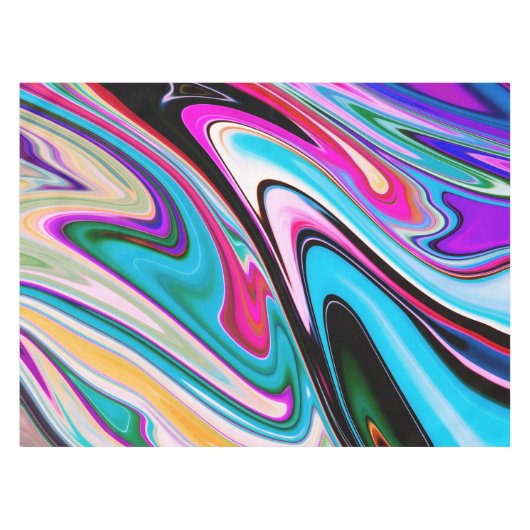 Abstracte Swirls Marmeren Textuur Tafelkleed (Voorkant (Horizontaal))