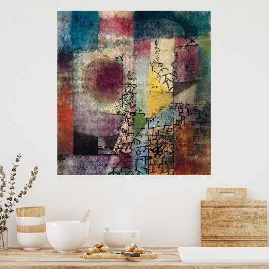 Abstracte symfonie: Ervaar het visioen van Paul Kl Poster (Keuken)