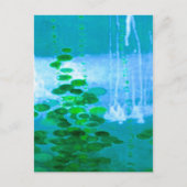 Abstracte symfonie in blauw en groen briefkaart (Voorkant)