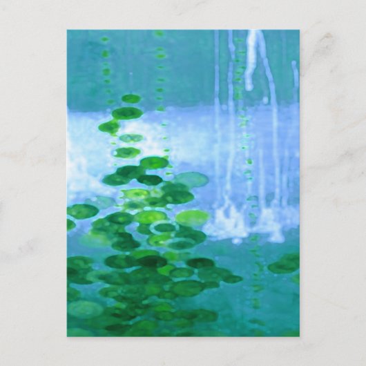 Abstracte symfonie in blauw en groen briefkaart (Voorkant)