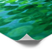 Abstracte symfonie in blauw en groen poster (Hoek)