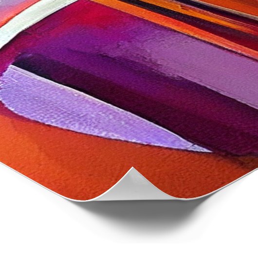 Abstracte symfonieschildering van Violin, afdrukba Poster (Hoek)