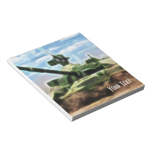 Abstracte T-72 Sovjet-tank Notitieblok (Schuin)