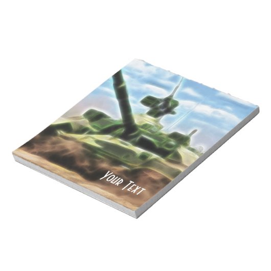 Abstracte T-72 Sovjet-tank Notitieblok (Gedraaid)