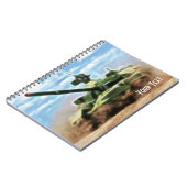 Abstracte T-72 Sovjet-tank Notitieboek (Linkerzijde)