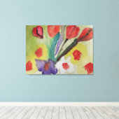 Abstracte tapijten en lentevloerzenscanvas afdrukk canvas afdruk (Insitu (Houten vloer))