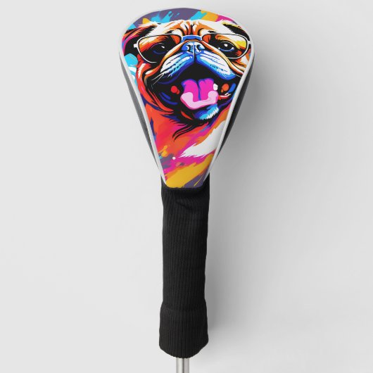 Abstracte tas met zonnebril golfheadcover (Voorkant)