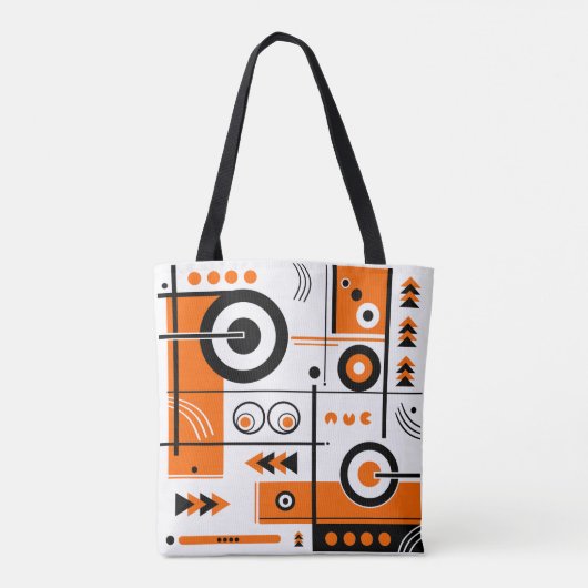 Abstracte Tech Style Canvas tas (Achterkant)