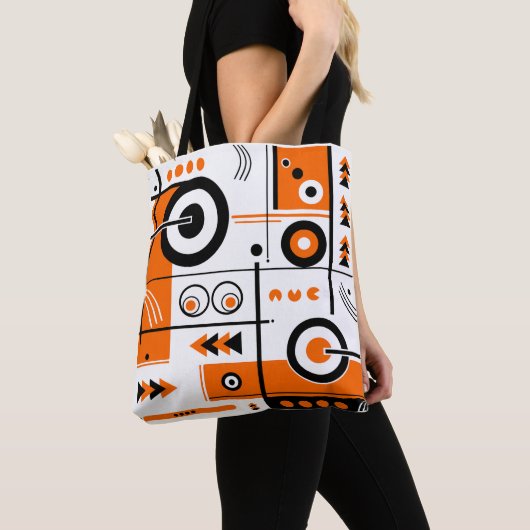 Abstracte Tech Style Canvas tas (Dichtbij)