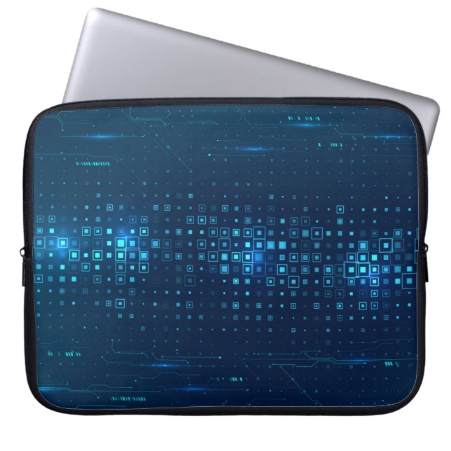 Abstracte technologische achtergrond. Digitale inn Laptop Sleeve (Voorkant)