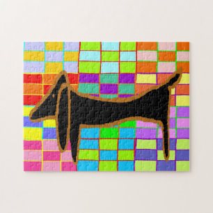 Abstracte Teckel Jig Saw Legpuzzel