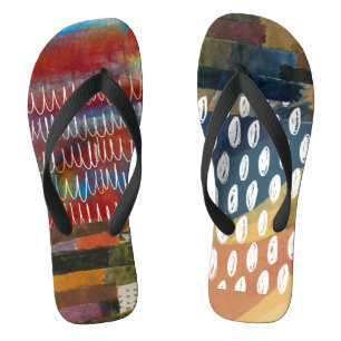 Abstracte Teenslippers voor patchwork