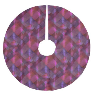 Abstracte Tegel Magenta en Paars Patroon Kerstboom Rok