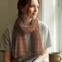 Abstracte Tegel Patroon Chiffon Sjaal