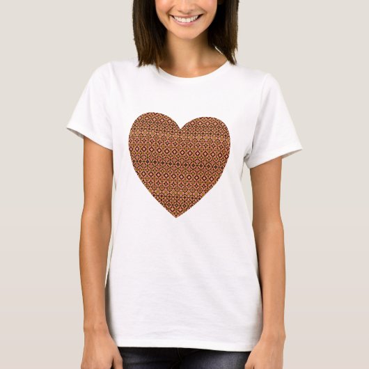 Abstracte Tegel Pattern T-Shirt (Voorkant)
