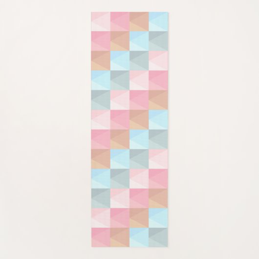 Abstracte tegels en driehoekspatroon met liefdevol yogamat (Voorkant)