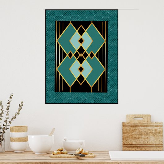 Abstracte tekendecostijl poster (Keuken)