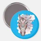 Abstracte tekening van een paardenmagneet magneet (Voorkant / Achterkant)