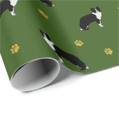Abstracte tekening van het patroon van Collie Dog Cadeaupapier (Rol Hoek)