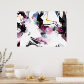 Abstracte tekenkleuren poster (Keuken)