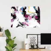Abstracte tekenkleuren poster (Thuiskantoor)