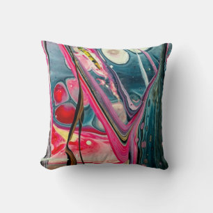 Abstracte tekenverf kussen