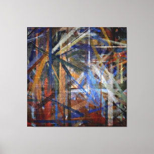 Abstracte tekenverf voor meerdere kleuren 2 canvas afdruk