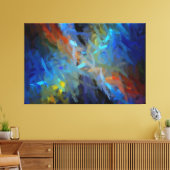 Abstracte tekenverf voor meerdere kleuren canvas afdruk (Insitu (Woonkamer))